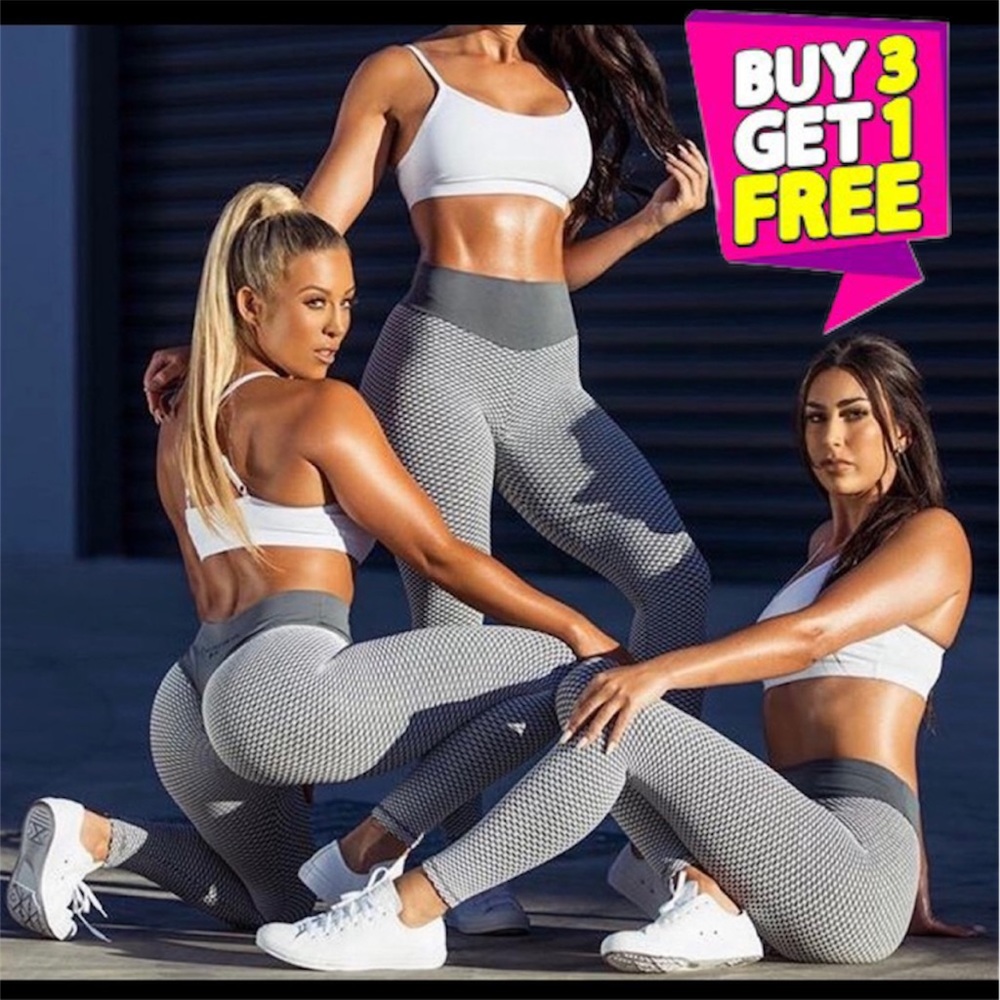 Women's High Waisted Leggings Slimming Scrunch Booty Ruched Butt Lift Yoga Pants